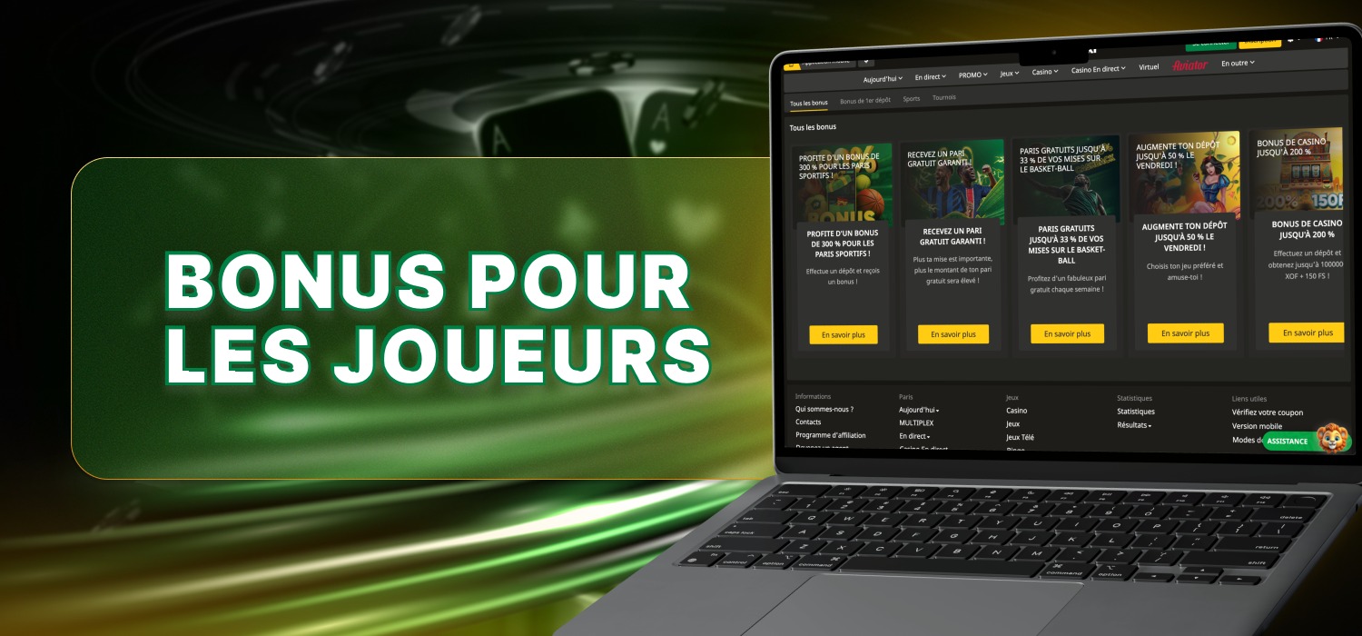 bonus pour les nouveaux utilisateurs sur la plateforme