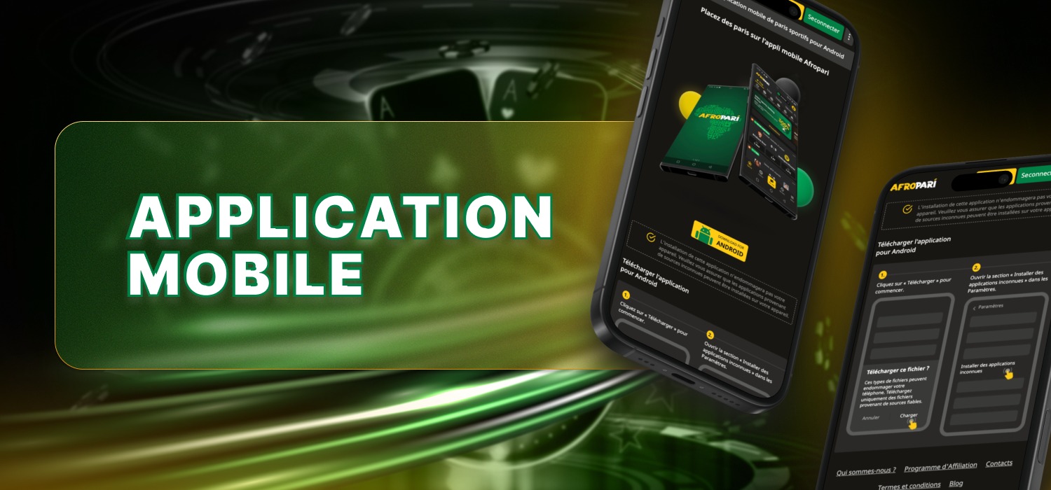 application mobile du casino afropari